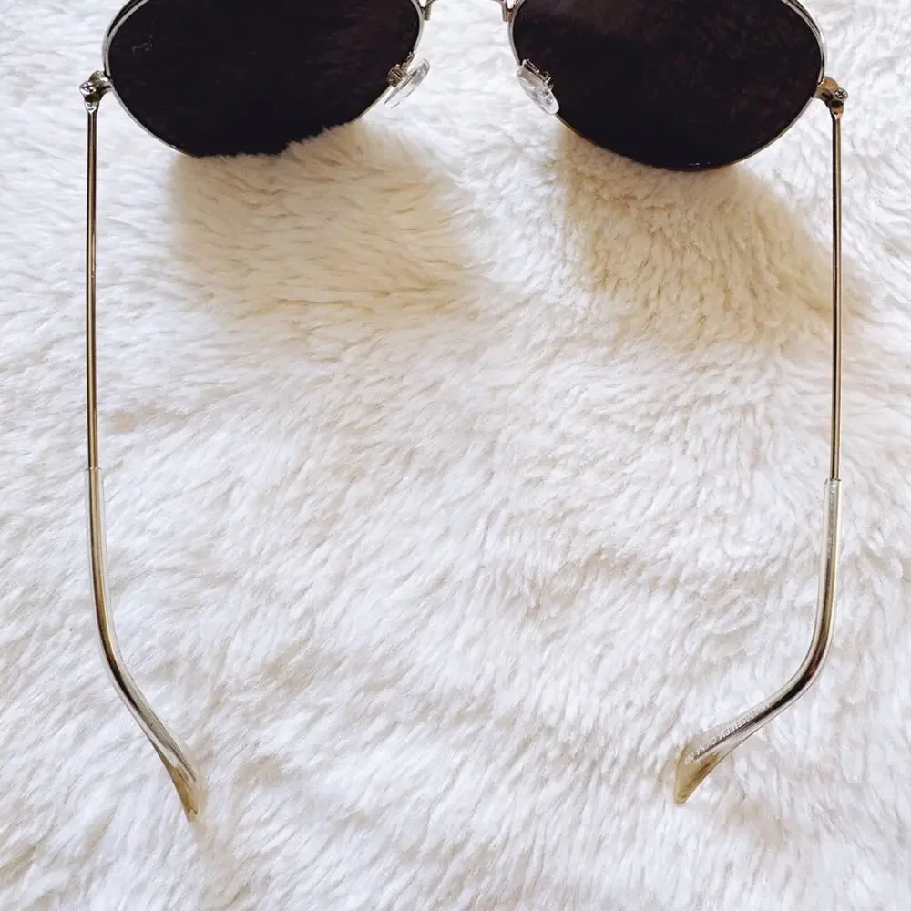 Francine Silver W/ Mirrored Lenses Aviator Sunglasses - Picture 8 of 12